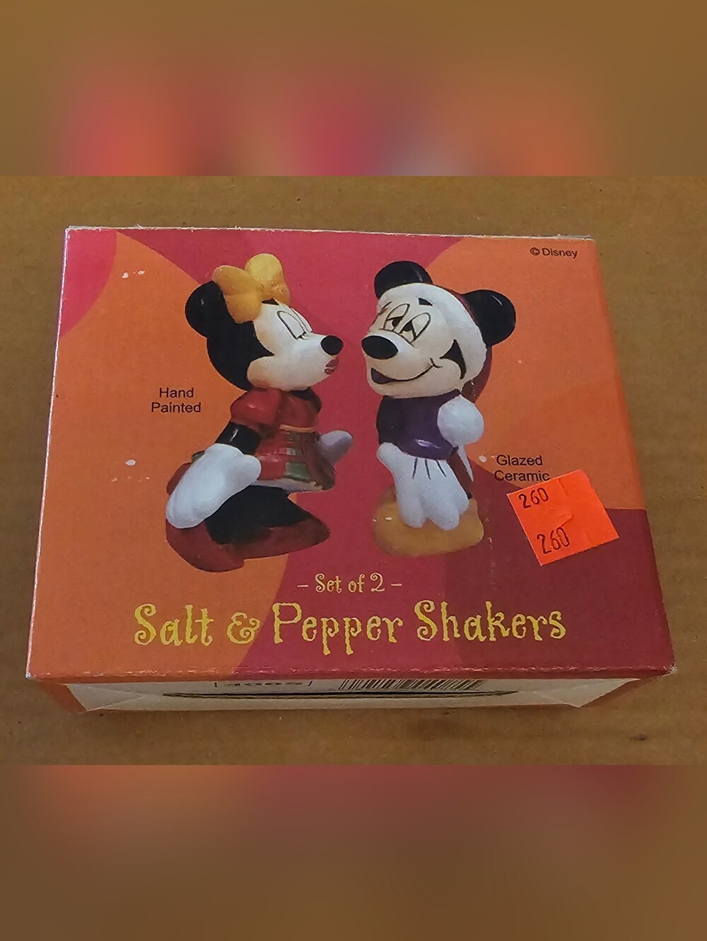 Vintage Disney Mickey & Minnie Ceramic Salt & Pepper Shakers